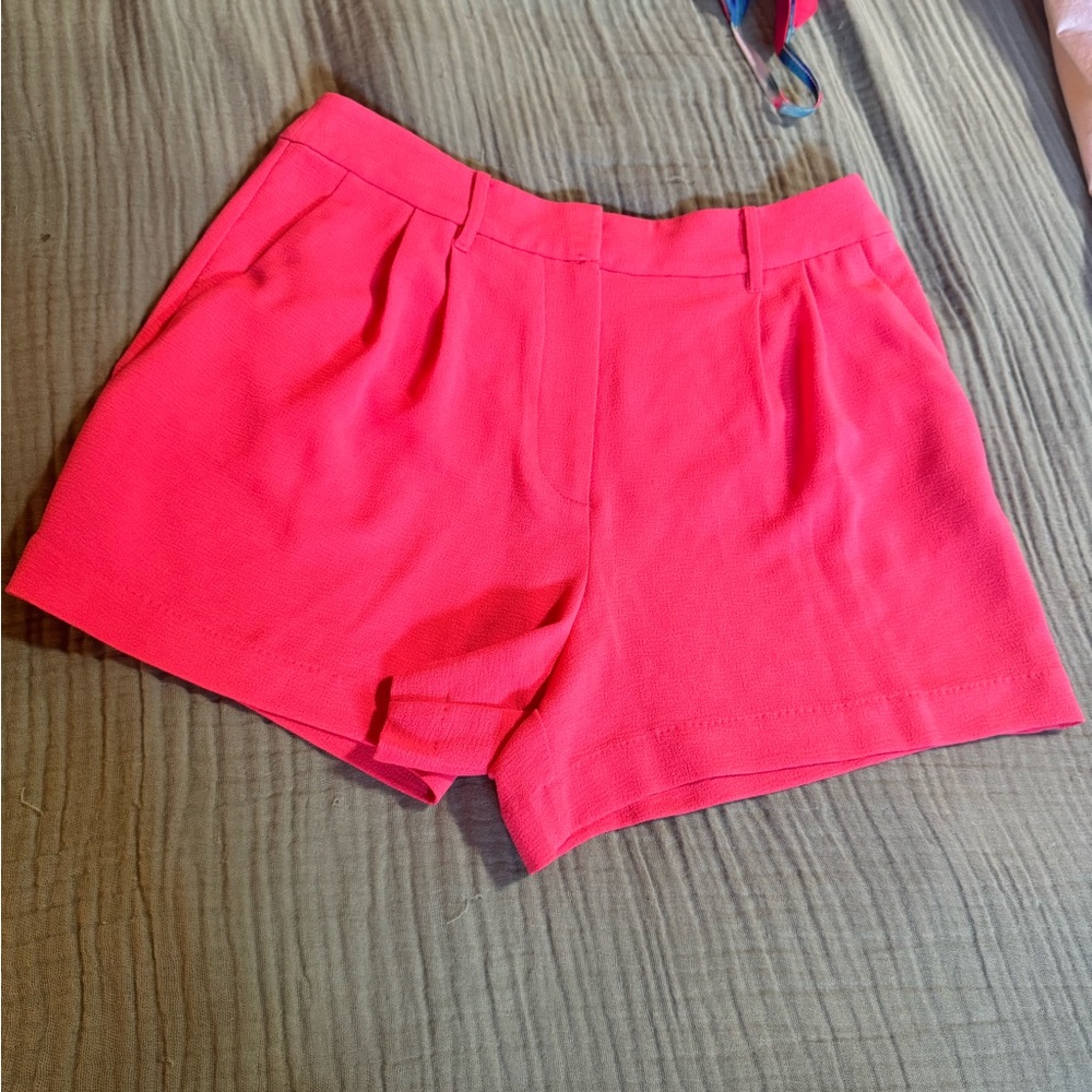 CeCe Women's High Waist Coral Shorts NWOT